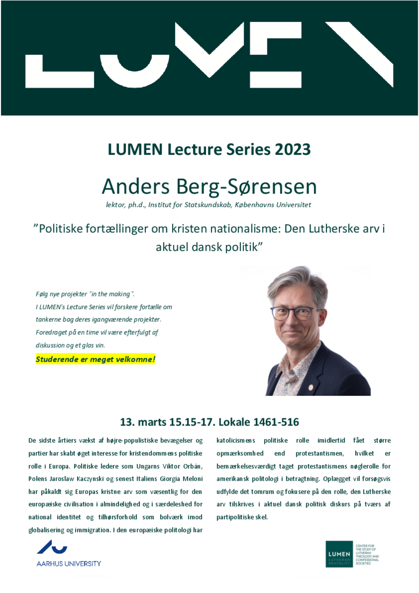 Plakaten til arrangementet
