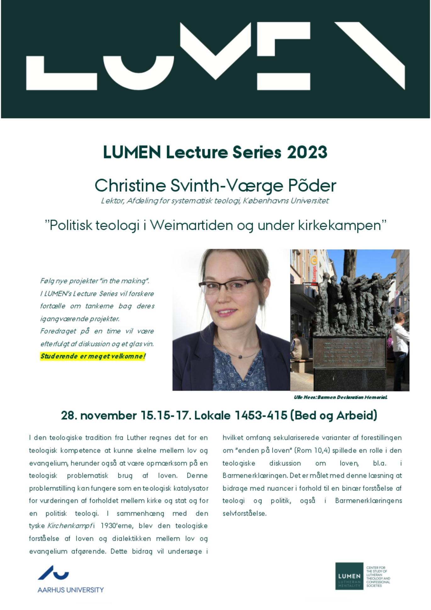 Plakat for arrangementet